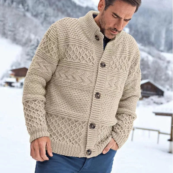 Victor - pullover aus gestrickter wolle