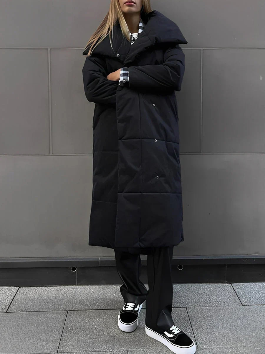 Adaline lange, warme steppjacke – damen