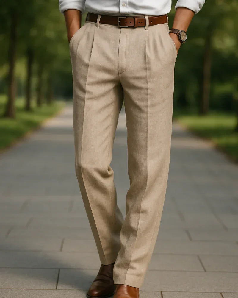 Vintage-herrenhose mit hohem bund – herren