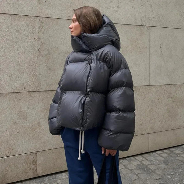 Stylische, wasserdichte oversize-steppjacke für damen – damen