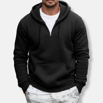 Morten – quarter-zip hoodie mit kängurutasche und relaxed fit