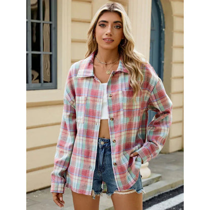 Milano damen karo bluse aus hochwertiger baumwolle