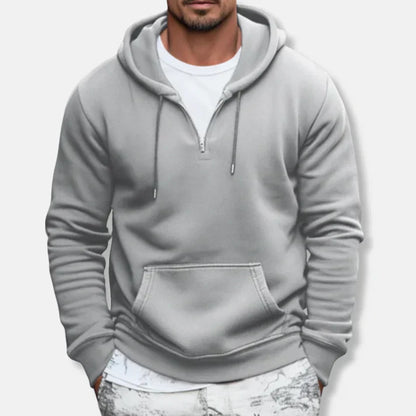Morten – quarter-zip hoodie mit kängurutasche und relaxed fit
