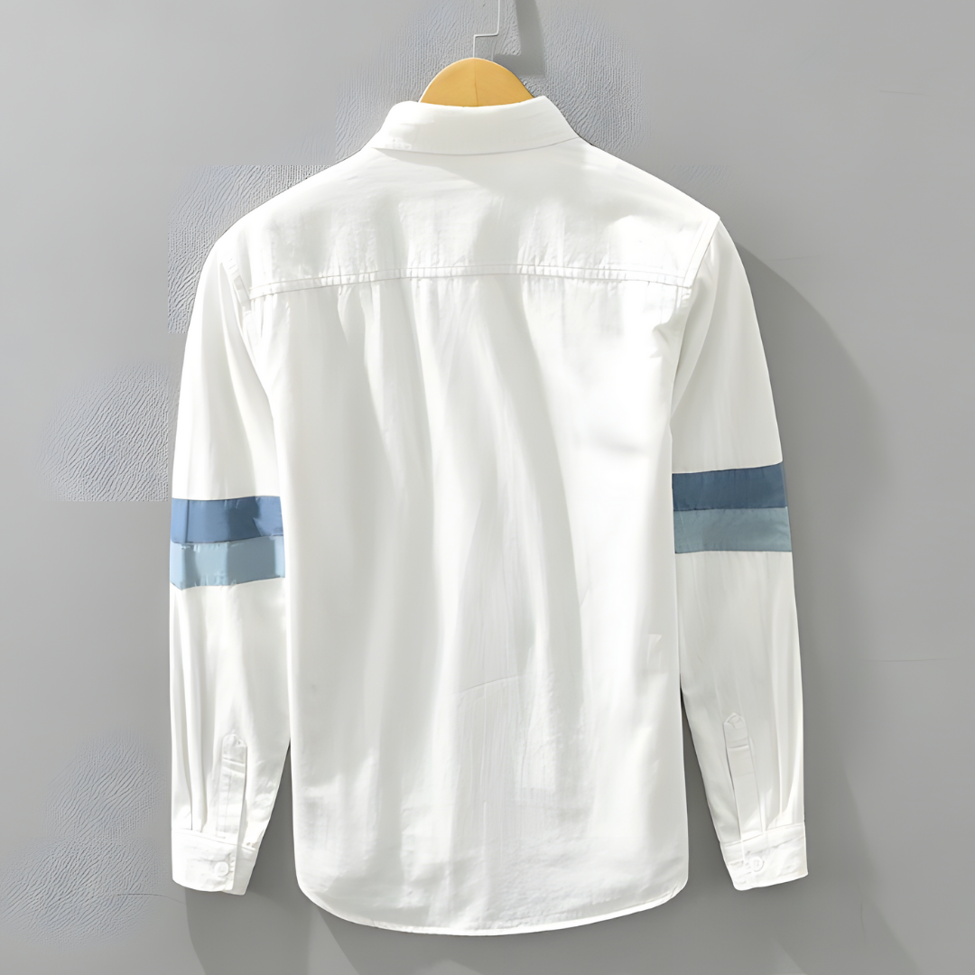 Olaf - poloshirt mit kontrastierenden patchworkstreifen