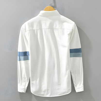 Olaf - poloshirt mit kontrastierenden patchworkstreifen