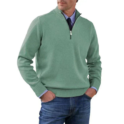 Herren pullover mit halbem reißverschluss – gemütlich und modern