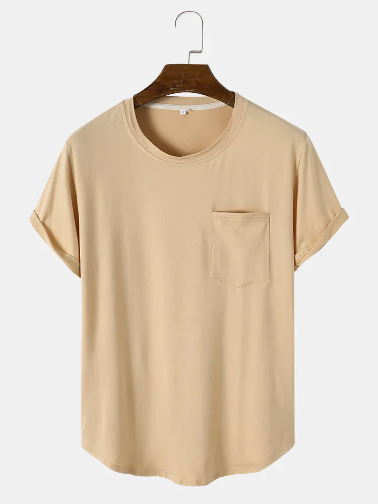 Tom | schlichte basic-t-shirts mit taschen