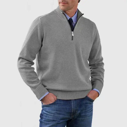 Herren pullover mit halbem reißverschluss – gemütlich und modern