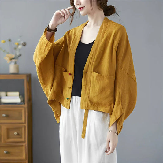 Shelia lockerer, kurzer cardigan mit taschen – damen