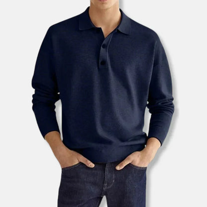 Johan – pullover mit polokragen aus baumwollmischung