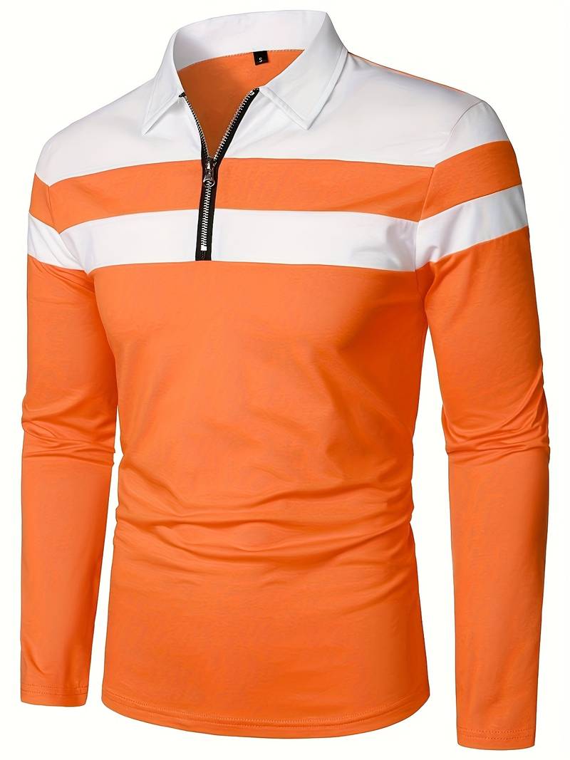 Ethan langärmeliges poloshirt mit reißverschluss