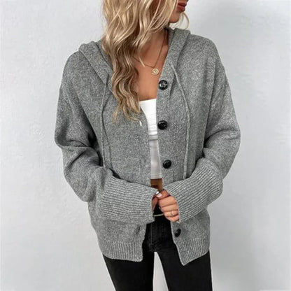 Wärmender damen-strickcardigan mit knöpfen
