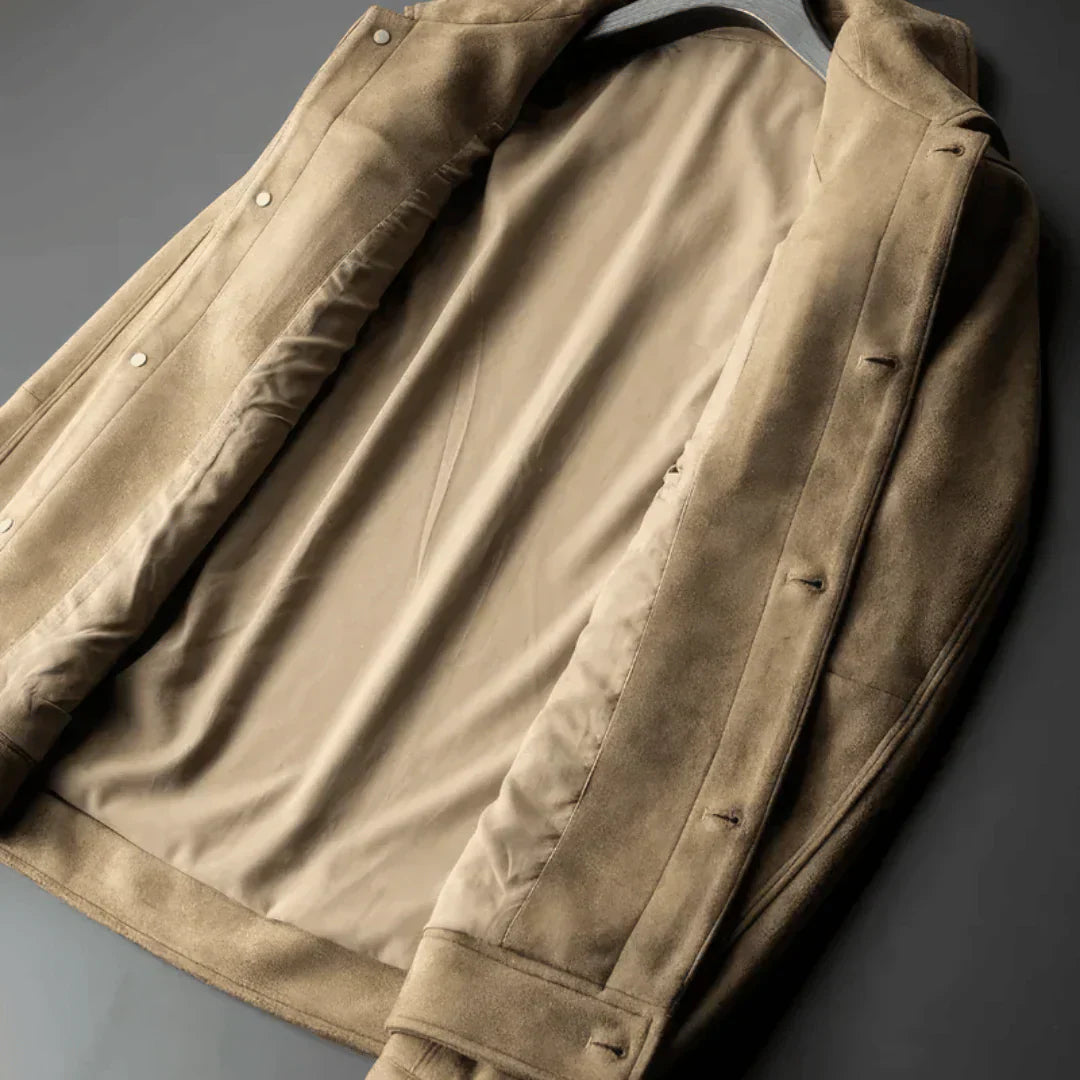 Torino herrenjacke aus wildleder im klassischen stil