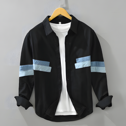 Olaf - poloshirt mit kontrastierenden patchworkstreifen