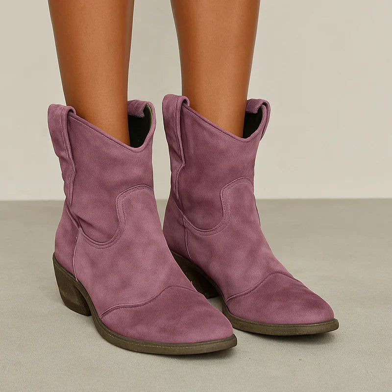 Pamu vintage western-stiefeletten – damen