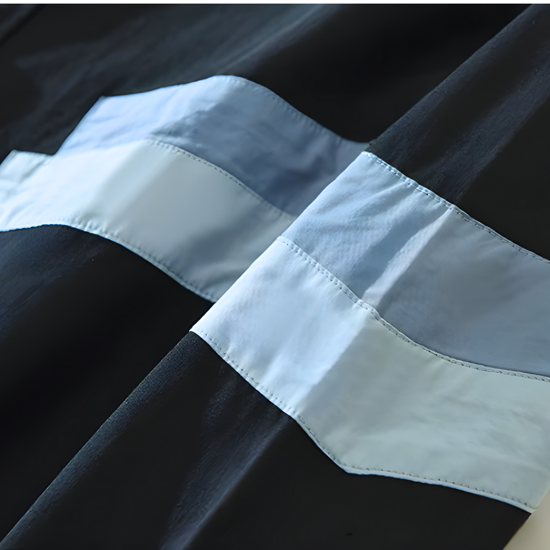 Olaf - poloshirt mit kontrastierenden patchworkstreifen