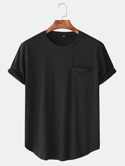 Tom | schlichte basic-t-shirts mit taschen