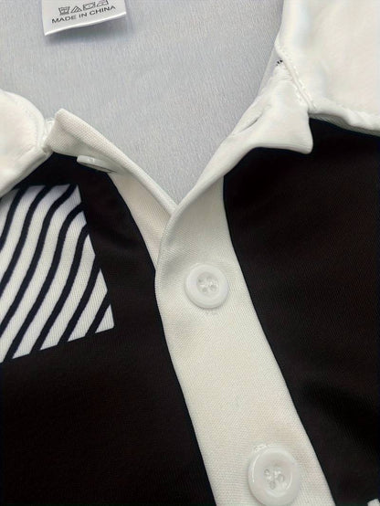 Michael - retro farbeblock polohemd