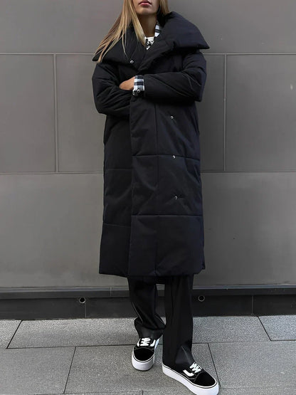 Adaline lange, warme steppjacke – damen