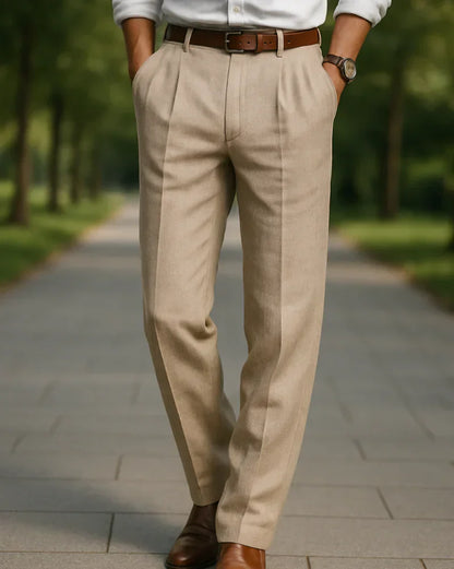 Vintage-herrenhose mit hohem bund – herren