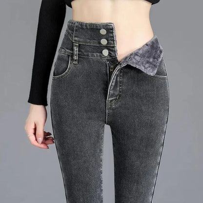 Jasmine – skinny jeans aus fleece