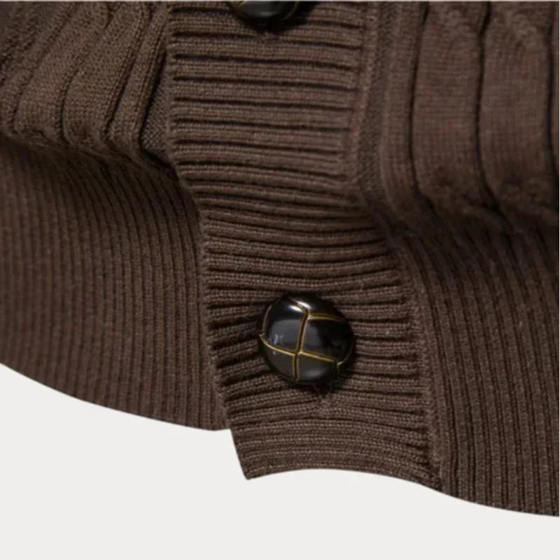 Warme herren-strickjacke mit knöpfen – herren
