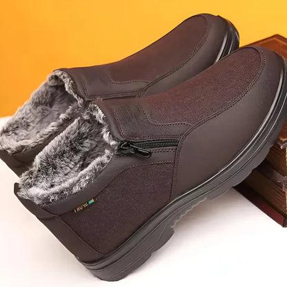 Warme herren-schneestiefel mit reißverschluss - herren