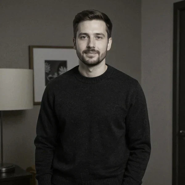 Weicher, kuscheliger herrenpullover mit rundhalsausschnitt – herren