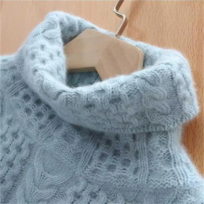 Warmer strickpullover mit strukturmuster – damen