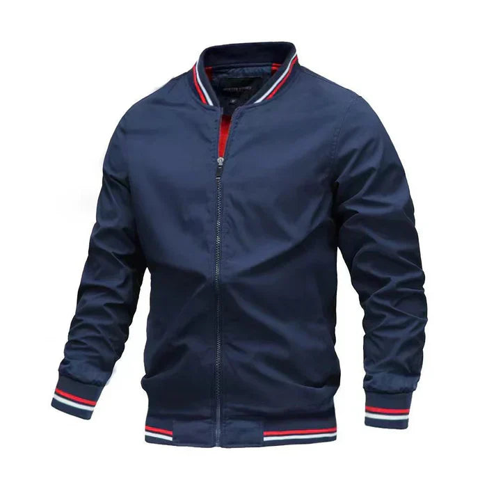 Jonas – slim fit lässige jacke mit stehkragen und zipper