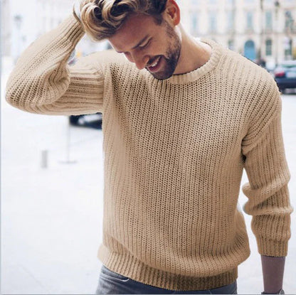 Noah – baumwollmischpullover mit rundhalsausschnitt und rippbündchen