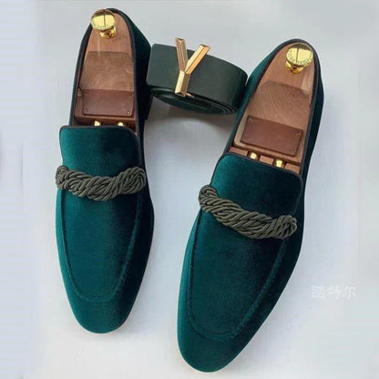 Jonas – cord loafers mit geflochtenem detail und elegantem schnitt