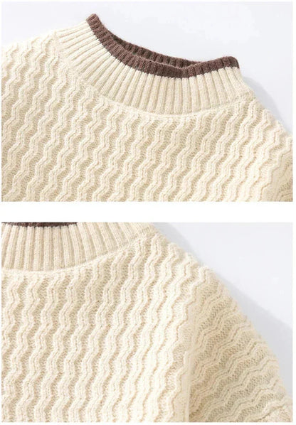 Vincent strickpullover mit struktur – herren