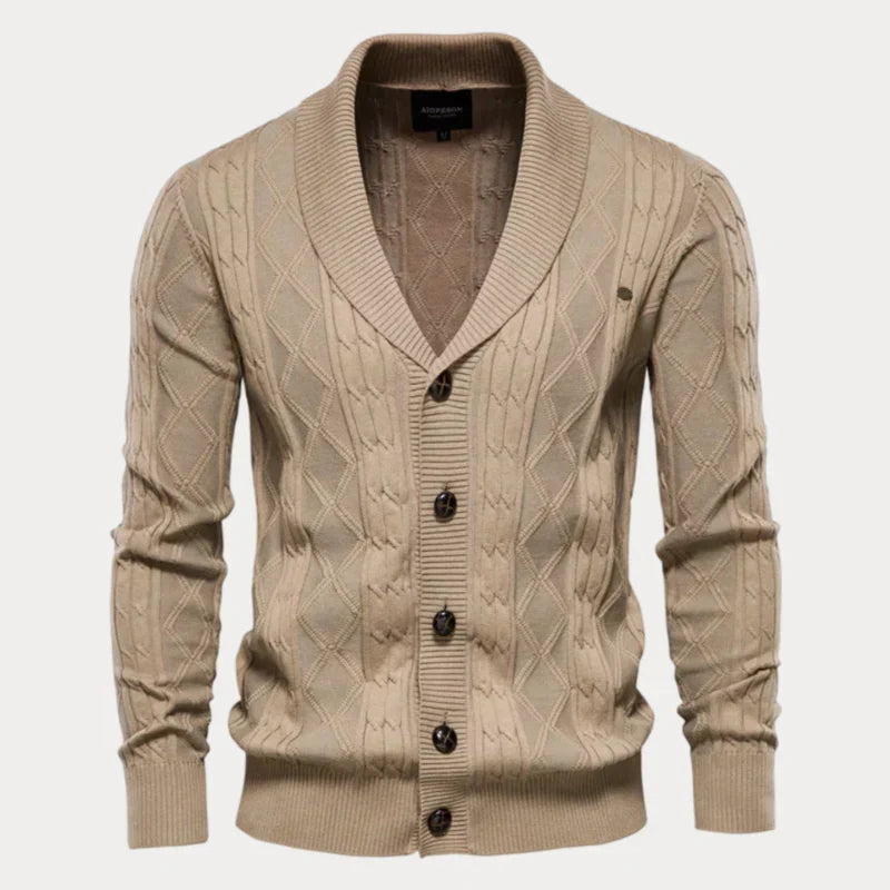 Warme herren-strickjacke mit knöpfen – herren