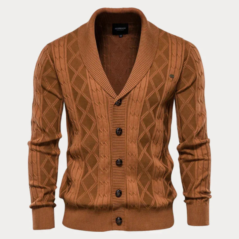 Warme herren-strickjacke mit knöpfen – herren