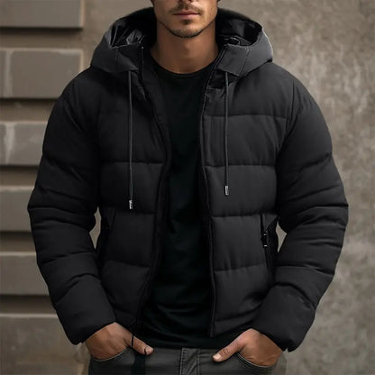 Herren winter-steppjacke mit kapuze – warm und bequem