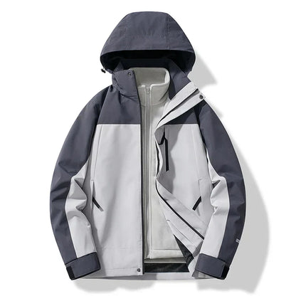 Outdoor skijacke für herren mit kapuze – wetterfest & funktional