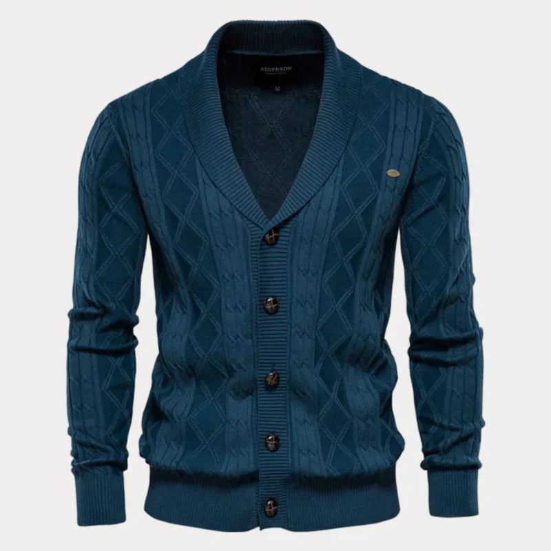 Warme herren-strickjacke mit knöpfen – herren