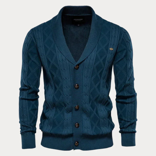 Warme herren-strickjacke mit knöpfen – herren