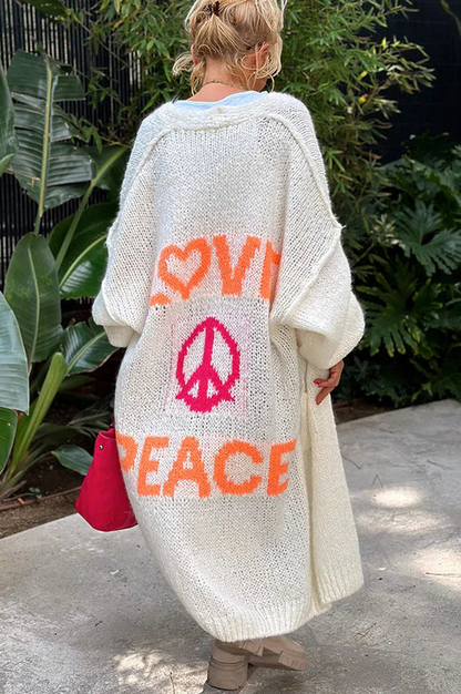 Wolleglanz – lange strickjacke für damen aus weicher wolle