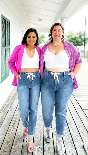 Xyrisa - blaue jeans-jogginghose