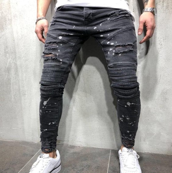 Mezt - ripped jeans für männer