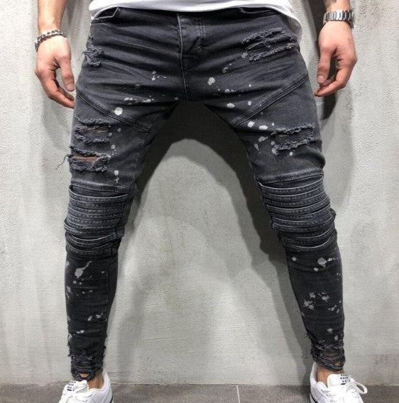 Mezt - ripped jeans für männer