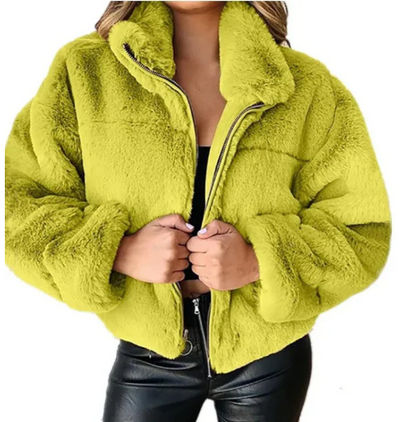 Stylische wintermode teddyjacke für damen - Jana