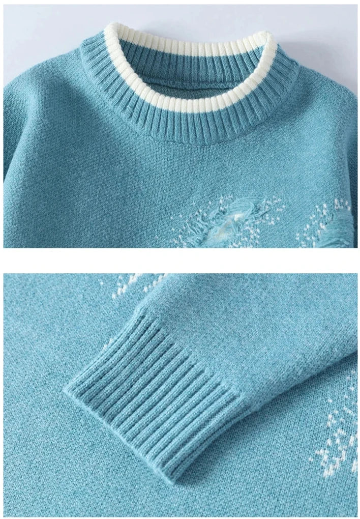 Raphael pullover im modernen used-look – herren