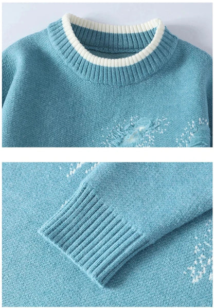 Raphael pullover im modernen used-look – herren