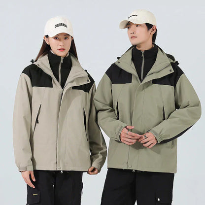 Unisex-wintermantel mit kapuze und fleece – unisex