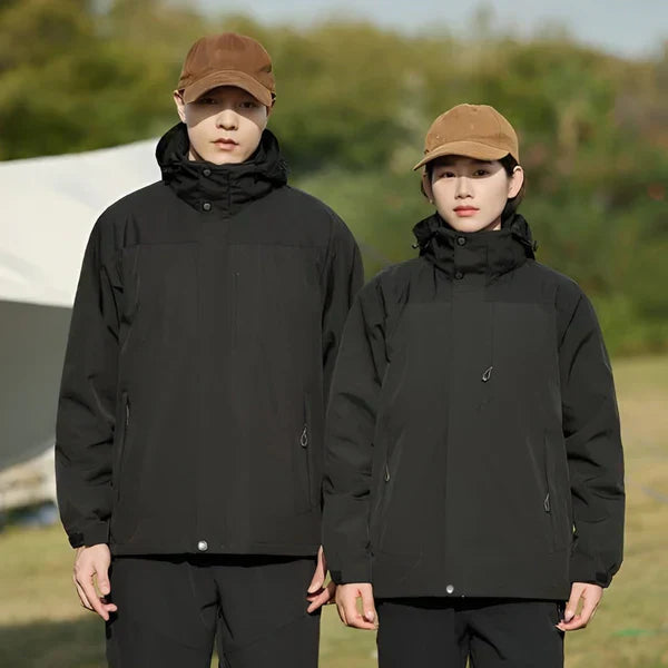 Unisex-wintermantel mit kapuze und fleece – unisex