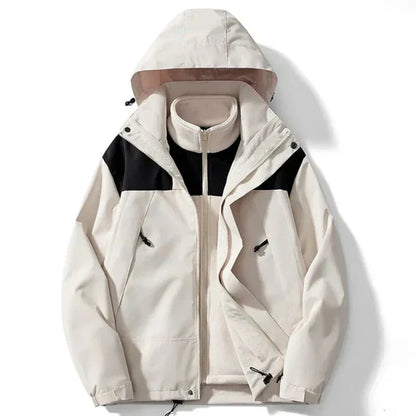 Unisex-wintermantel mit kapuze und fleece – unisex