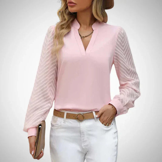 Gwen chiffon-top mit v-ausschnitt für damen